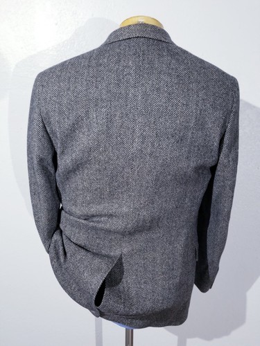 NWT 38R Eddie Bauer Gray Tweed Wool Angora Blazer Sport Coat Jacket Surgeon Cuff - Picture 3 of 7