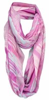 Tigertie Chiffon Loop Schal In Rosa Pink Grau Gemustert - Gr. 180 X 70 Cm