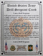 MC-NICE: ARMY Drill Sergeant Creed ALL UNITS PERSONALIZED