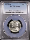 1953-D Washington Quarter - PCGS MS65 Nice Coin.