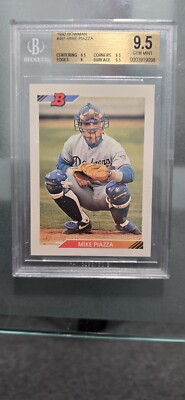 その他 92 bowman mike piazza rc GM!! Mike Piazza RC Rookie 1992 BOWMAN #461 Dodgers ~ Mets ⭐GREAT