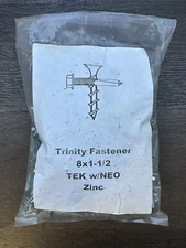 #8 X 1.5” Neoprene Washer Head Self Drilling Screws Roofing Siding Zinc 200