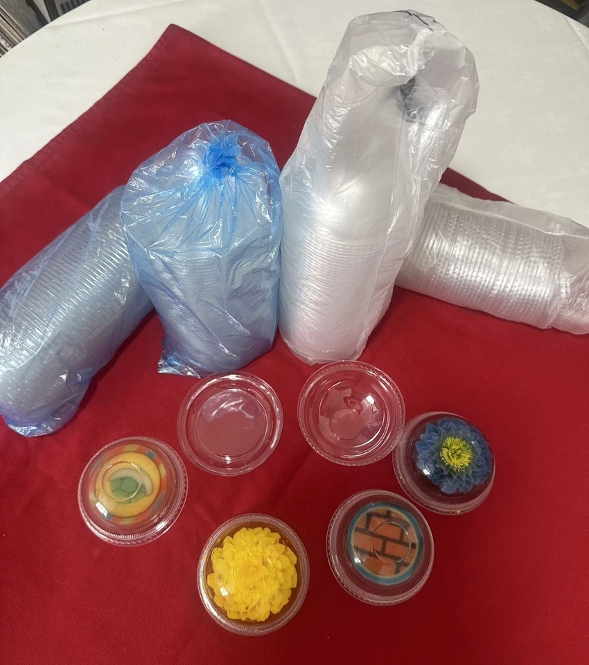 vasos para Gelatinas Con Tapa De Cúpula Sin Hoyo Desechable - Image 3 of 4