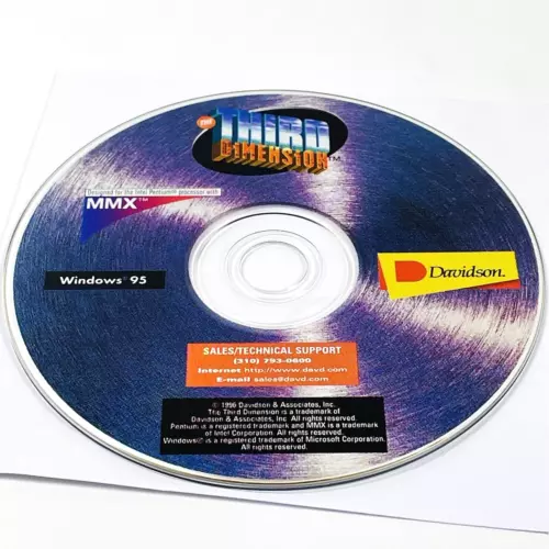 The Third Dimension For Windows 95 Rare Sony VAIO Software 1996