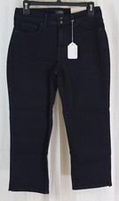 NYDJ Women's Cropped Capris Double Needle Slits Dark Nautilus Plus Size 24W