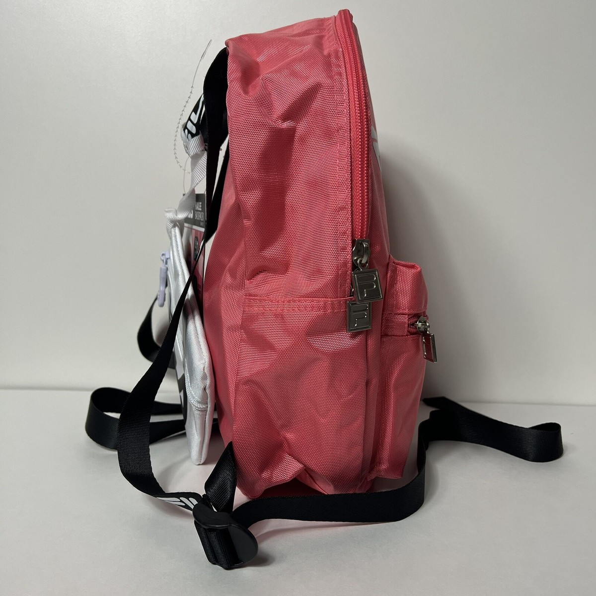 aldo mini black backpack Aldo Quilted Small Backpack Adjustable Straps Black/Gold Front Zip