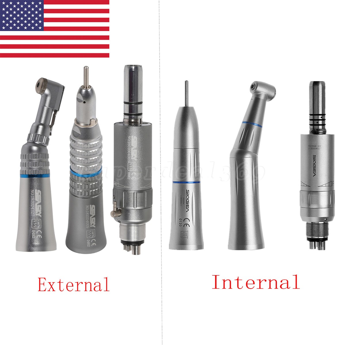 Dental Contra Angle Handpiece Dental Low Speed Contra Angle Handpiece | Air Motor For Polishing & Finishing Dental Lab Straight Handpiece