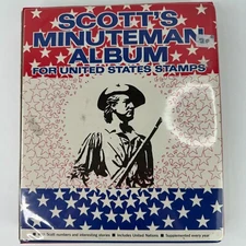 1973 1974 Scott Minuteman Album With US Collection Remnant 100s Stamps Stamp