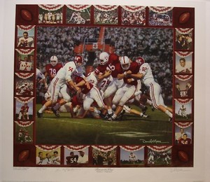 Details About Alabama Football Between The Lines Lee Roy Jordan Signed Print By Daniel Moore