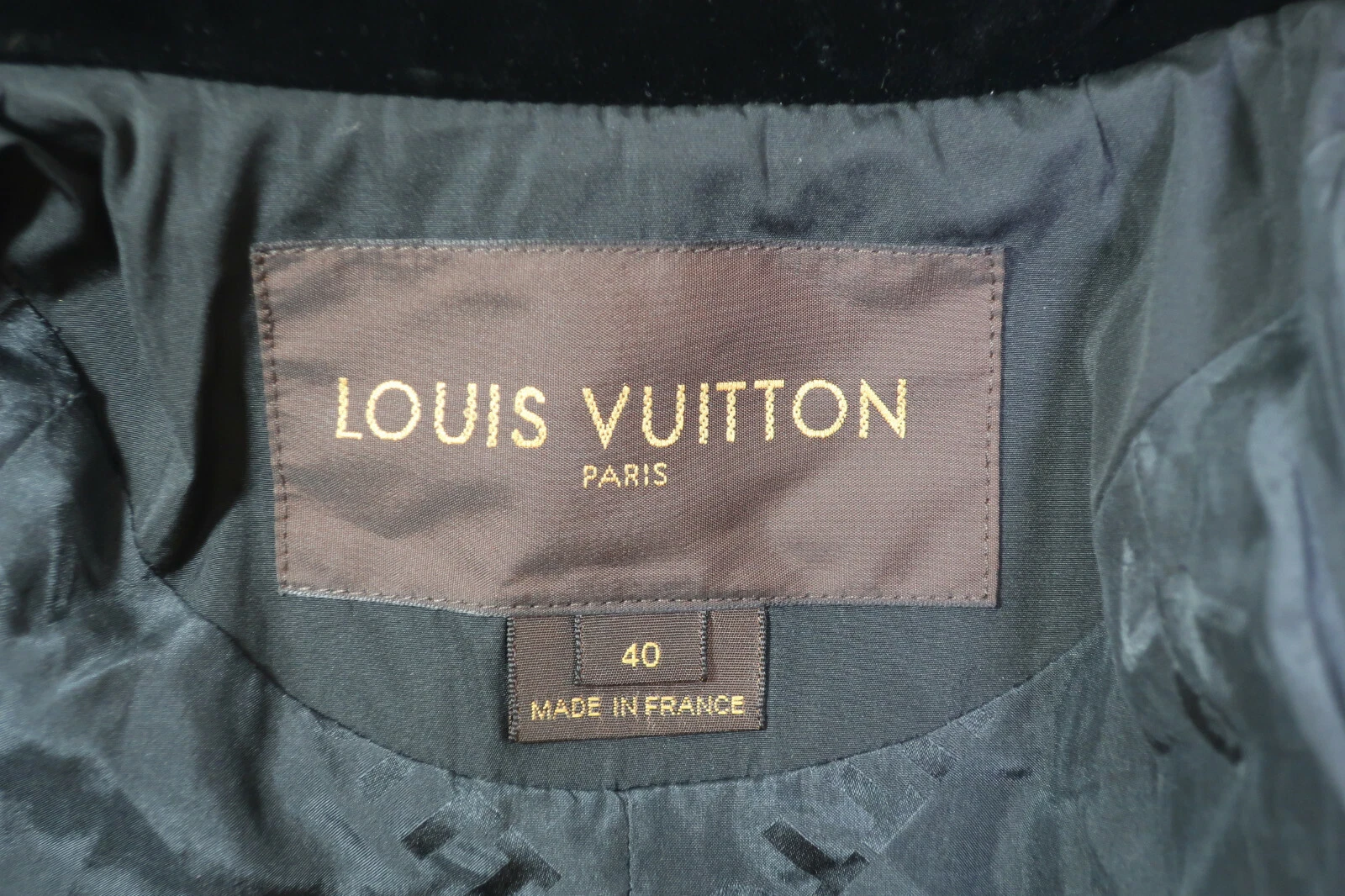 LOUIS VUITTON（LV） Giacca blazer LOUIS VUITTON lana nera visone taglia 40 6 7 8 Small M