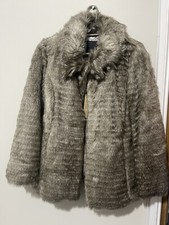 Betty Jackson Faux Fur Jacket Size 8 Rrp/£130