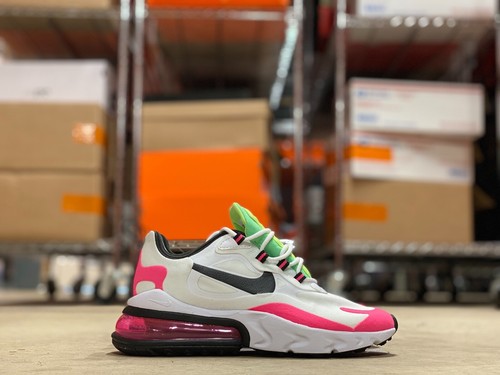 Nike Air Max 270 React Womens Shoes White Hyper Pink Black Cj0619 101 New Sz 6 Ebay
