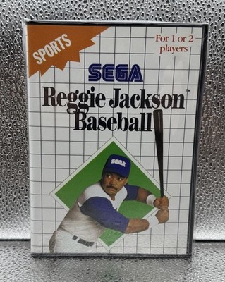 Reggie Jackson Baseball Sega Master System mit Handbuch selten Blue Label 1990 #1247