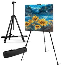 Artist Easel Stand Portable Adjustable Aluminum Tripod 1763 In Black Bag
