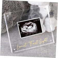 Acrylic Ultrasound Picture Frame, Bright Photo Frame, Sonogram Love at First