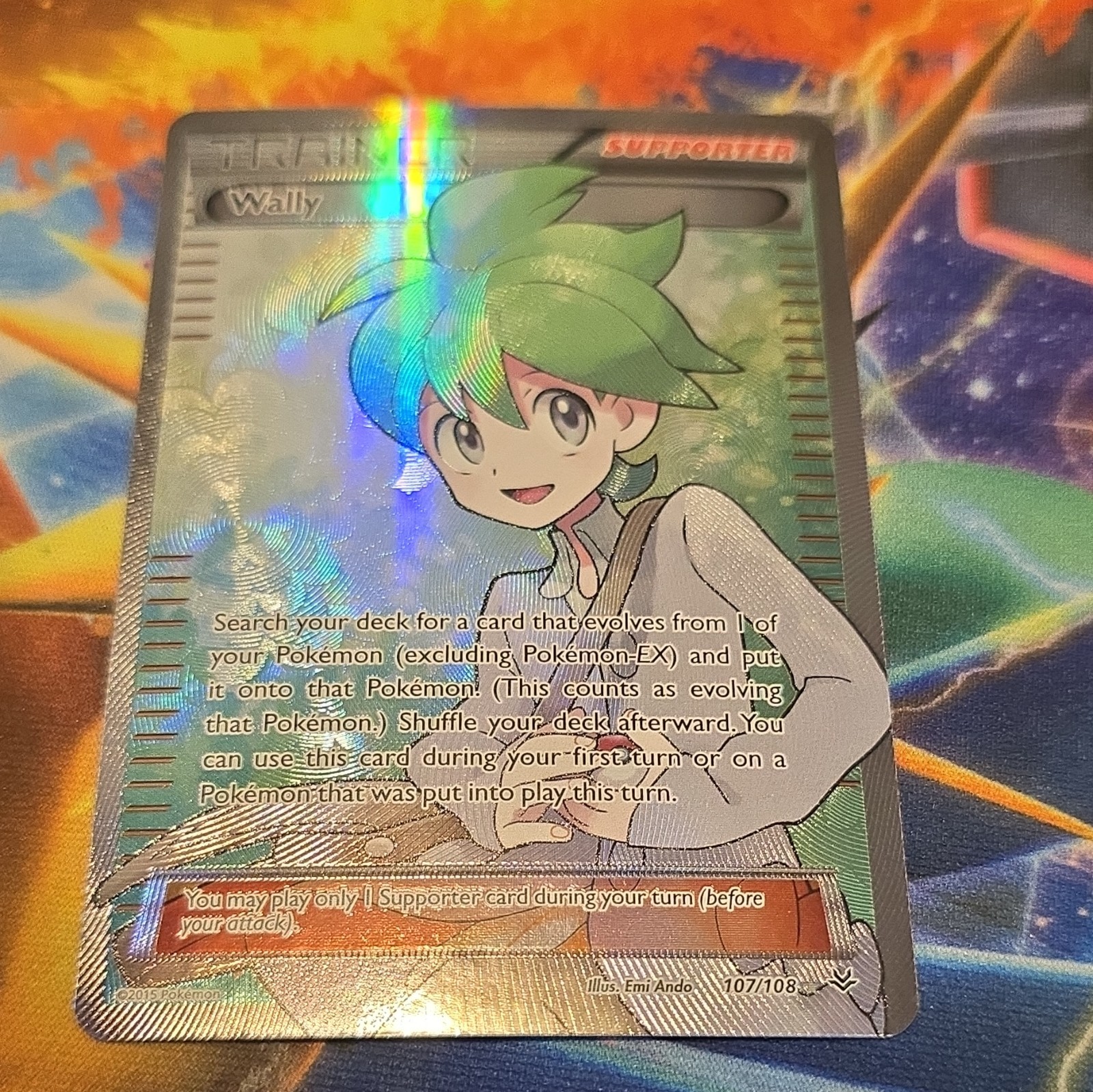 The Pokémon Company Wally 107/108 Roaring Skies Full Art Holo Ultra Rare Eng