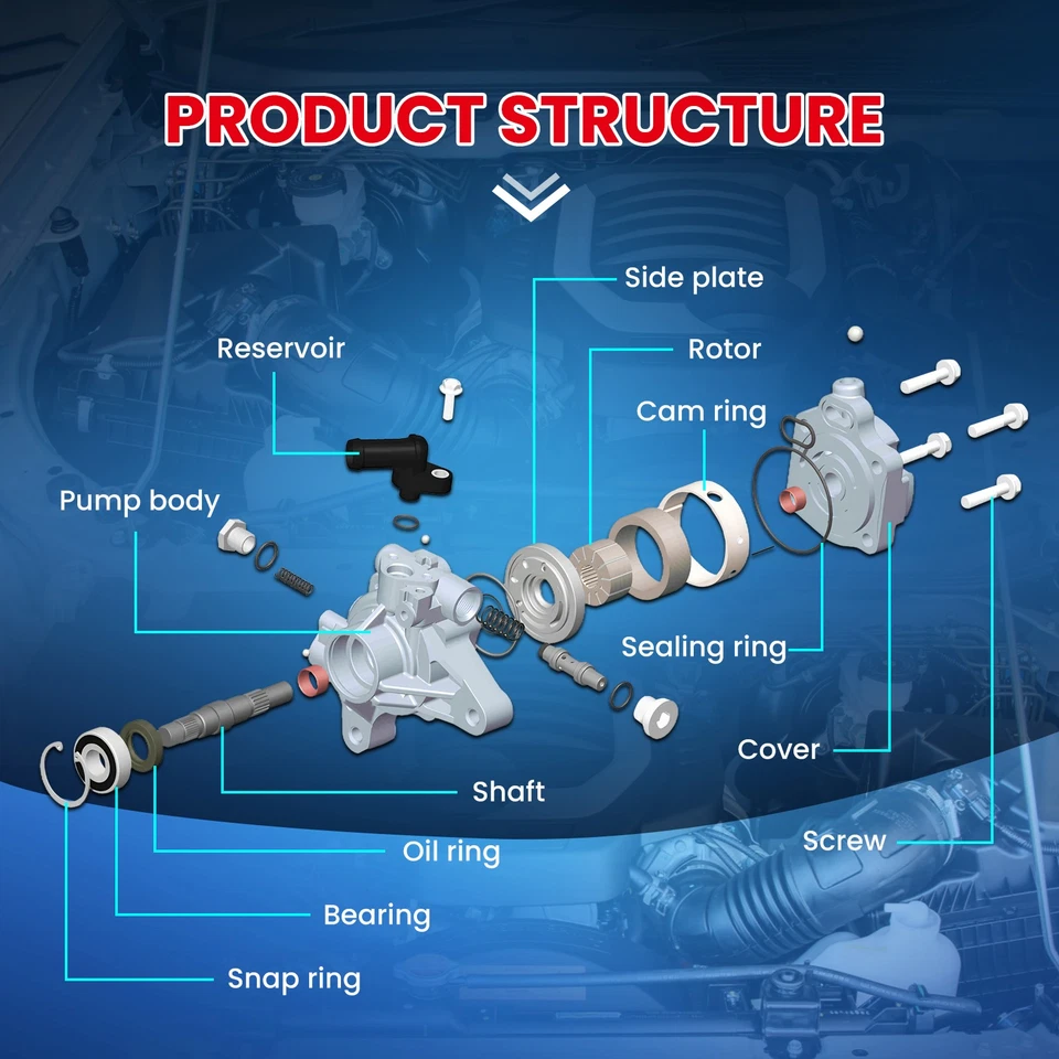 Bomba de dirección asistida para Ford Excursion F-250 F-350 F-450 F-550 Super Duty Foto 4 de 4
