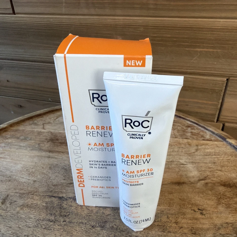 Crema hidratante RoC Barrier Renew AM SPF30 2,5 FL OZ, caducidad 3/27 Foto 3 de 4