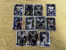 2025 Topps Chrome Football Baltimore Ravens NFL Trading Card Lot 11 Cards