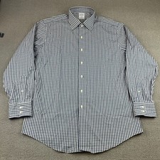 Brooks Brothers Regent Dress Shirt Men's 16-34 Navy Red White
