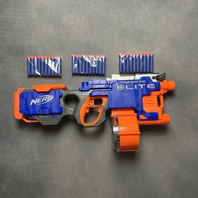 NERF HyperFire Elite Blaster   Vollautomatisch mit Trommelmagazin + Darts