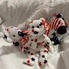 Ty Beanie Babies Patriotic USA Plush Lot of 3 Stars & Stripes 2000 Vintage