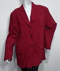 <!--F#f_0-->Vtg Sally USA Blazer & Pencil Skit XXXL Burgundy Shawl Collar Velvet Aesthetic<!--F/-->