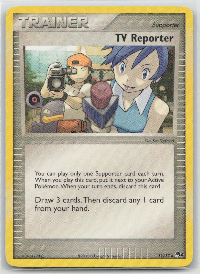 TV Reporter 11/17 Uncommon POP Series 2 Pokemon Lightly Played