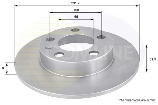 Brake Disc Rear Fits Audi A1 A1 Allstreet A2 A3 TT Seat Skoda COMLINE ADC1414