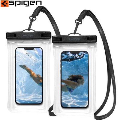 2x Wasserdichte Schutzhülle Spigen Case Cover Futeral Tasche Transparent/Schwarz