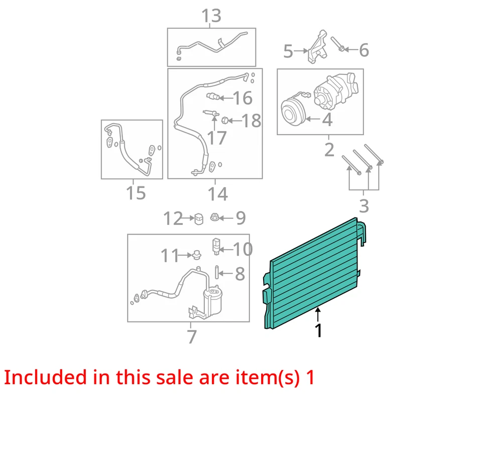 2009-20012 Ford Escape AC Condenser 135k OEM - Image 4 of 4
