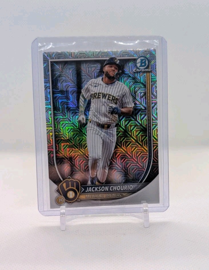 2025 Topps Jackson Chourio #40 Mojo Refractor Brewers