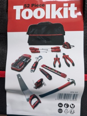 52-teiliges Heimwerkzeugset mit Werkzeugtasche, Haushaltsreparatur & Heimwerker-Werkzeugset