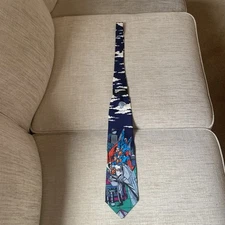 Leeds International Clark Kent Superman Neck Tie Handmade In Italy NWT 100% Silk