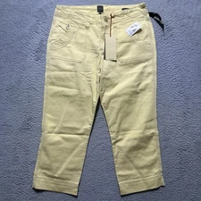 Jag Women’s Jeans Jo Jo Crop Yellow Mist Size 14 Stretch Pants Boho Preppy