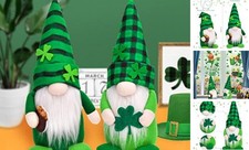 St Patricks Day Gnomes Decorations, 2 Pack Gnomes Plush Lucky Green Shamrock