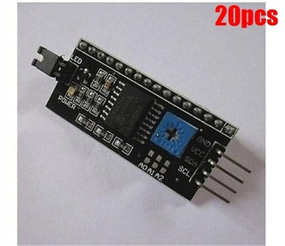 20Pcs Iic I2C Serial Interface Board LCD1602 Address Changeable Arduino Modul fh