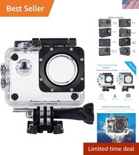 30m Waterproof Case for Compatible Action Cameras - Transparent Design