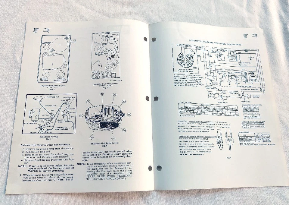 Buick Special Roadmaster 1958 original GM Autronic Eye información de servicio/reparación nuevo en stock Foto 3 de 4