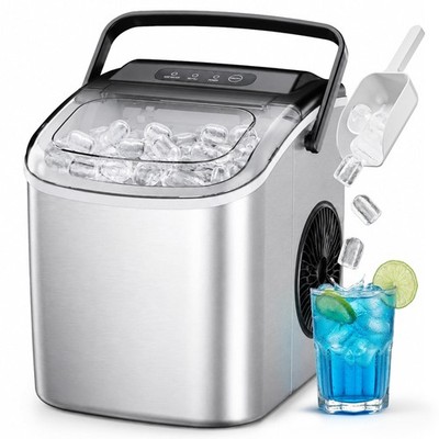 Countertop Ice Maker Machine 26lbs/Day Portable Auto-Cleaning Bullet Ice 6 Mins