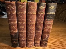 Les Miserables- Victor Hugo- 5 Vol Set- 1887- Little Brown and Company