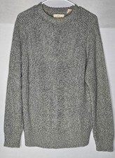 Weatherproof Vintage Sweater Pullover Grey Knit Size Medium