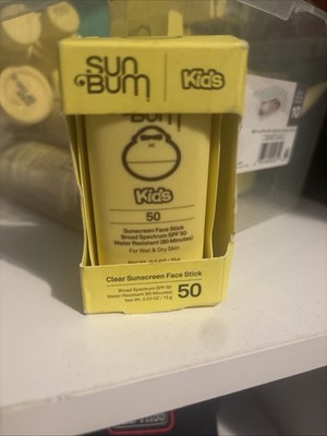 Sun Bum Kids Clear Sunscreen Face Stick SPF 50 Water Resistant, 0.53oz