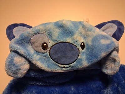 HUGGLE PET HOODIE SNUGGLY PUPPY  DOG BLUE ANIMAL FLEECE HOODIE  fits kids 3-11