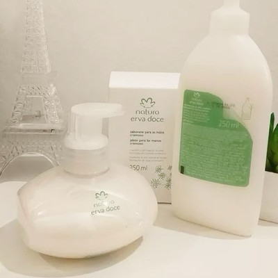 Natura Brasil Erva Doce Sabonete Cremoso para as Mãos 250 ml + Refil  250 ml