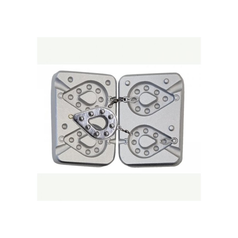 Moule de précision plombs montre trouée grip 110-130 grs Alciumpeche MOU003 A1
