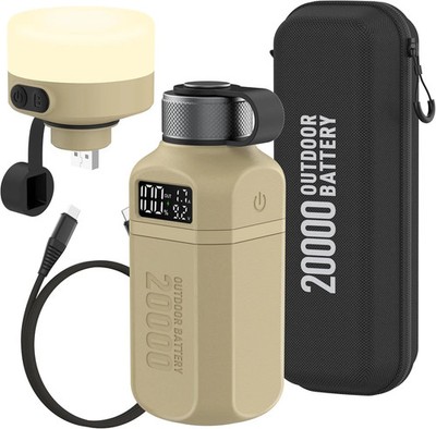 20,000mAh Rugged Power Bank with Fast Charge USB-C PD, IP68 Waterproof Shockproo