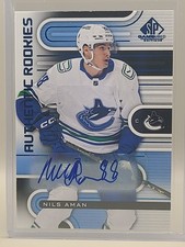 2022-23 SP Game Used #208 Nils Aman Blue Auto