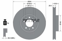 2X Textar Bremsscheibe 92287203 FüR CitroËN Passend FüR Fiat Opel Peugeot
