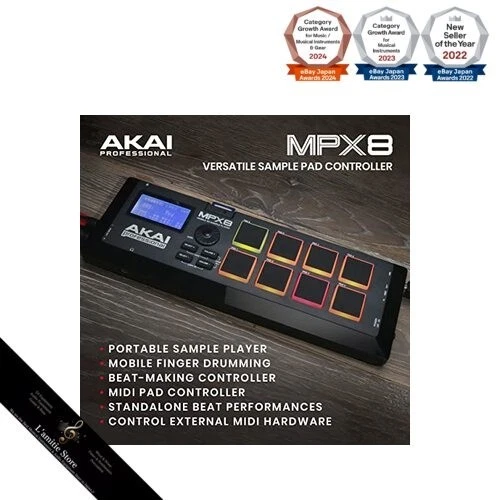 Akai Professional MPX8 Sampler mit 8 Pads und SD-Kartensteckplatz Japan Brandneu - Bild 2 von 4